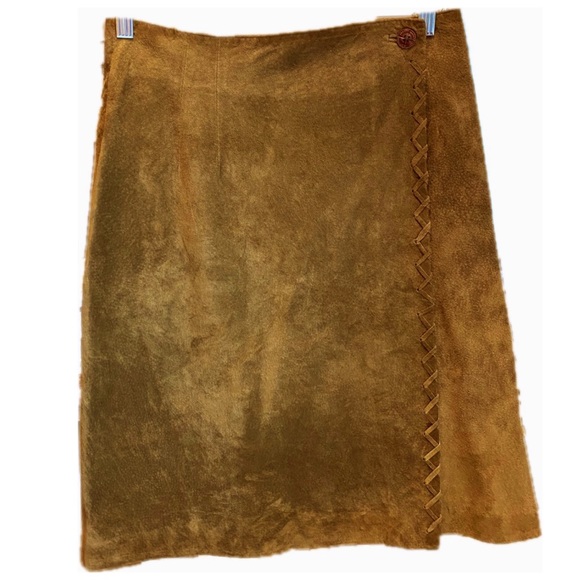 MWC Dresses & Skirts - MWC Genuine Leather in Chestnut Knee Length Size 8